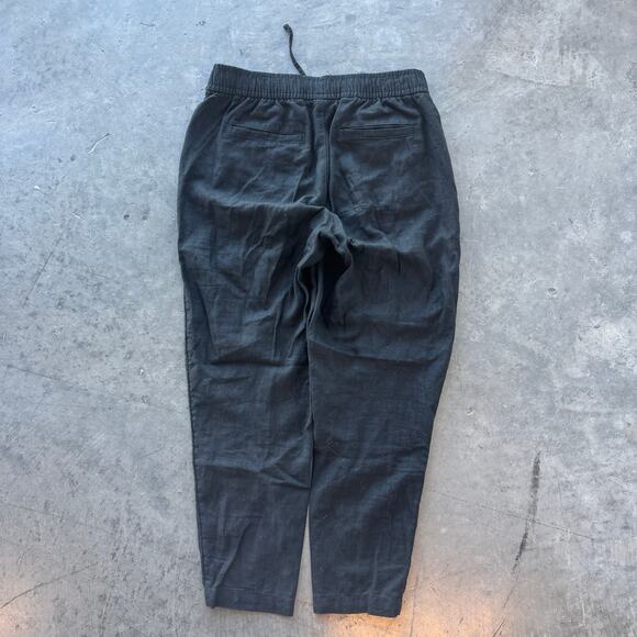 Vintage Y2k Old Navy Linen Blend Black Basic Essentials Pants Women's Small - Picture 2 of 6